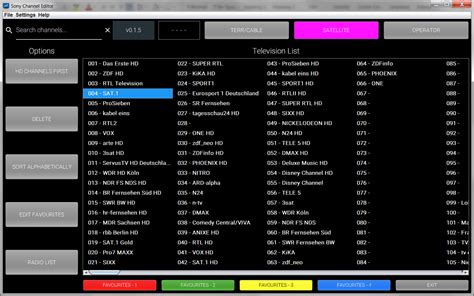 chanel editer|channel editor for all receivers.